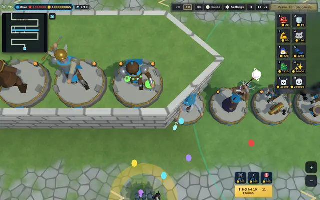 Garrison pack: real animated soldiers man the towers.